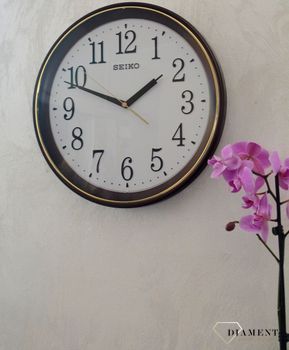 Zegar ścienny SEIKO 30 cm QXA768B. Zegar na ścianę brązowy do salonu Seiko QXA768B (5).JPG