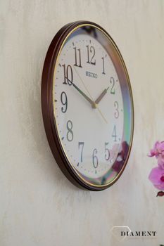 Zegar ścienny SEIKO 30 cm QXA768B. Zegar na ścianę brązowy do salonu Seiko QXA768B (6).JPG