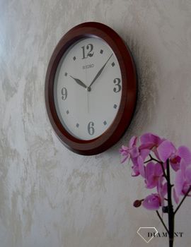 Zegar ścienny SEIKO QXA772B 30 cm Imitacja drewna Brązowy. Zegary ścienne ⌚ zegary Seiko (2).JPG