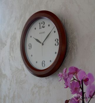 Zegar ścienny SEIKO QXA772B 30 cm Imitacja drewna Brązowy. Zegary ścienne ⌚ zegary Seiko (3).JPG