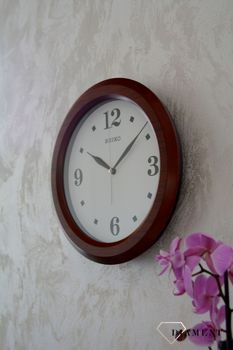 Zegar ścienny SEIKO QXA772B 30 cm Imitacja drewna Brązowy. Zegary ścienne ⌚ zegary Seiko (4).JPG