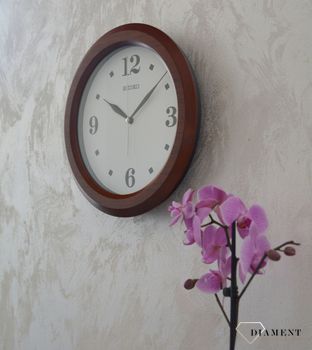 Zegar ścienny SEIKO QXA772B 30 cm Imitacja drewna Brązowy. Zegary ścienne ⌚ zegary Seiko (6).JPG