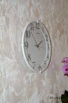 Zegar ścienny SEIKO 30 cm QXA778W Pastelowa biel. Tarcza zegara w kolorze pastelowej bieli z wyraźnymi szarymi cyframi arabskimi (8).JPG