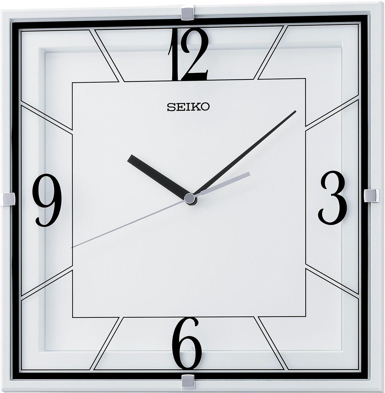 Zegar Ścienny kwadratowy SEIKO QXA821W 30x30 cm  Elegancki Zegar do Domu i Biura..jpg