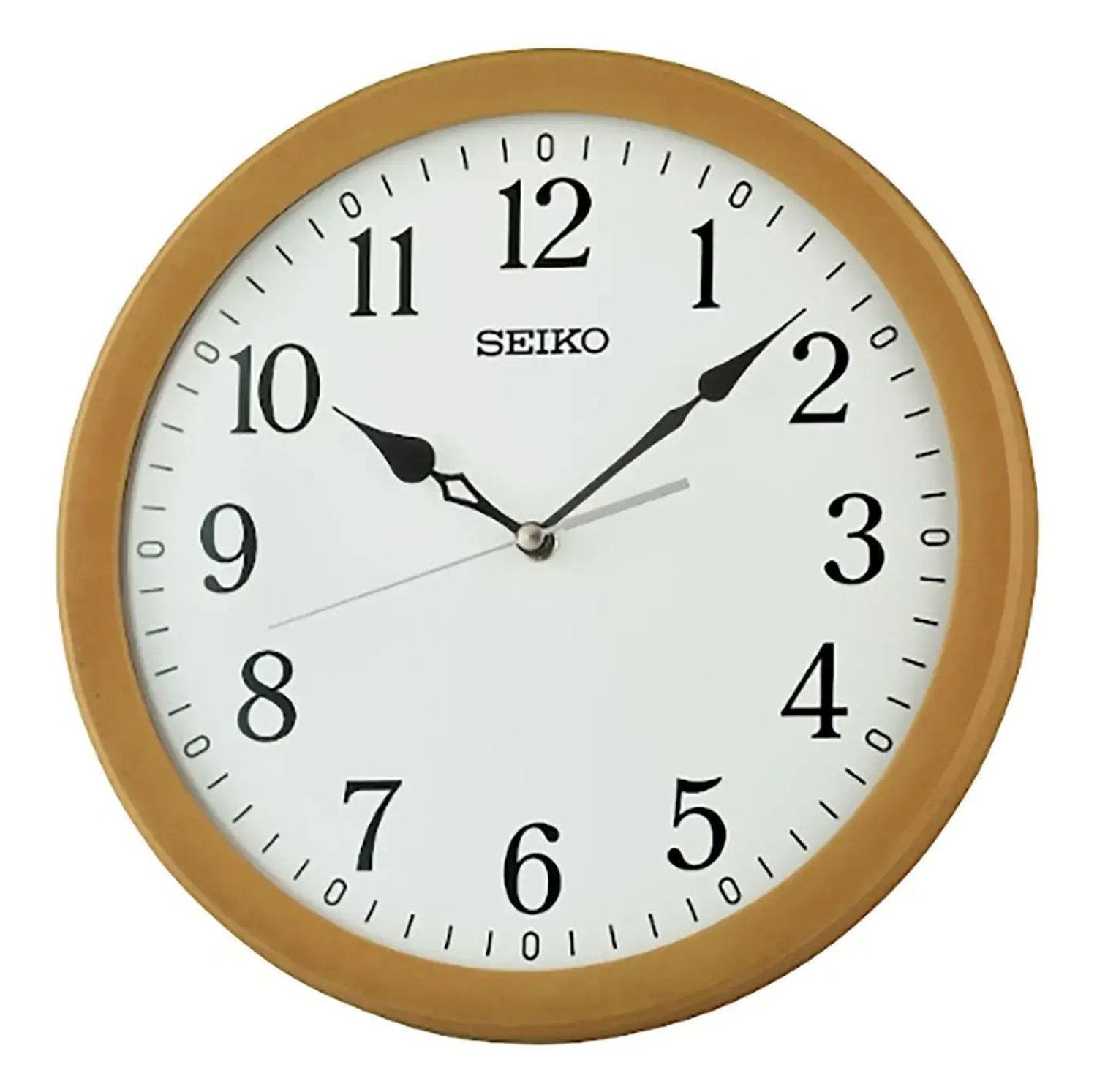 Zegar ścienny Seiko QXA866B w drewnianej obudowie 30cm cichy.jpg