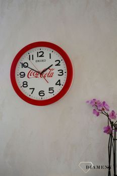 Zegar na ścianę Seiko Coca-cola 37 cm 37 cm QXA922R 🕰 Duży czytelny zegar ścienny SEIKO z logo Coca-cola 🎅 Mechanizm kwarcowy.  (3).JPG