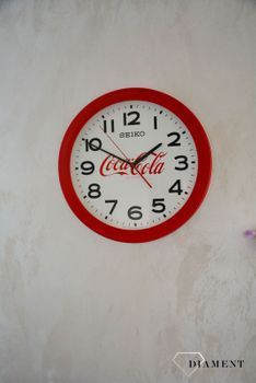 Zegar na ścianę Seiko Coca-cola 37 cm 37 cm QXA922R 🕰 Duży czytelny zegar ścienny SEIKO z logo Coca-cola 🎅 Mechanizm kwarcowy.  (5).JPG