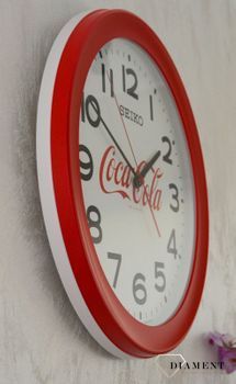Zegar na ścianę Seiko Coca-cola 37 cm 37 cm QXA922R 🕰 Duży czytelny zegar ścienny SEIKO z logo Coca-cola 🎅 Mechanizm kwarcowy.  (9).JPG