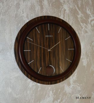 Zegar drewniany do salonu na ścianę SEIKO QXC222Z 🕰 Zegar ścienny drewniany Seiko QXC222Z 🕰 Zegar SEIKO Drewniany Wahadło do salonu (1).JPG