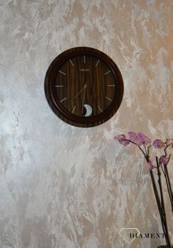 Zegar drewniany do salonu na ścianę SEIKO QXC222Z 🕰 Zegar ścienny drewniany Seiko QXC222Z 🕰 Zegar SEIKO Drewniany Wahadło do salonu (5).JPG