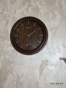 Zegar drewniany do salonu na ścianę SEIKO QXC222Z 🕰 Zegar ścienny drewniany Seiko QXC222Z 🕰 Zegar SEIKO Drewniany Wahadło do salonu (6).JPG