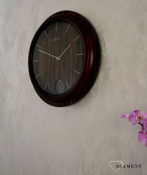 Zegar drewniany do salonu na ścianę SEIKO QXC222Z 🕰 Zegar ścienny drewniany Seiko QXC222Z 🕰 Zegar SEIKO Drewniany Wahadło do salonu (8).JPG