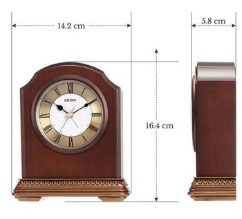 Zegar kominkowy kwarcowy Seiko QXE018B z budzikiem (5).jpg