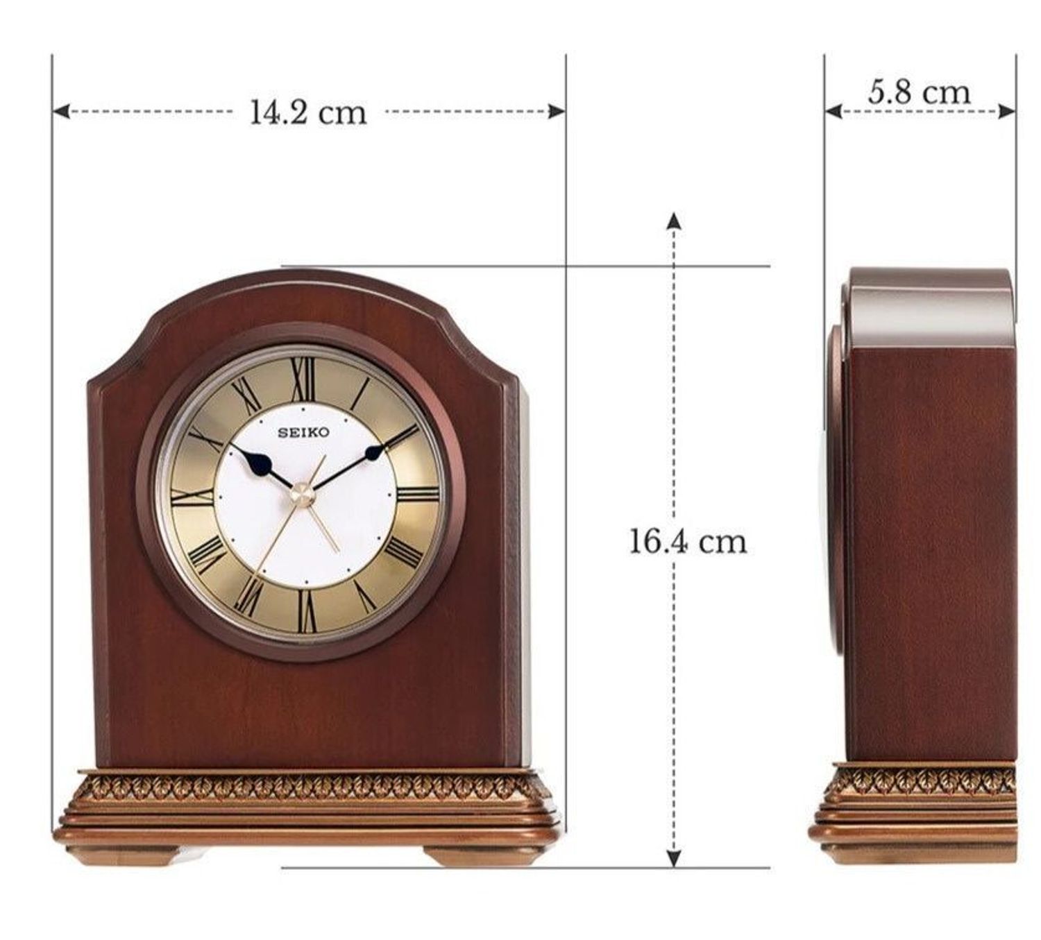 Zegar kominkowy kwarcowy Seiko QXE018B z budzikiem (1).jpg