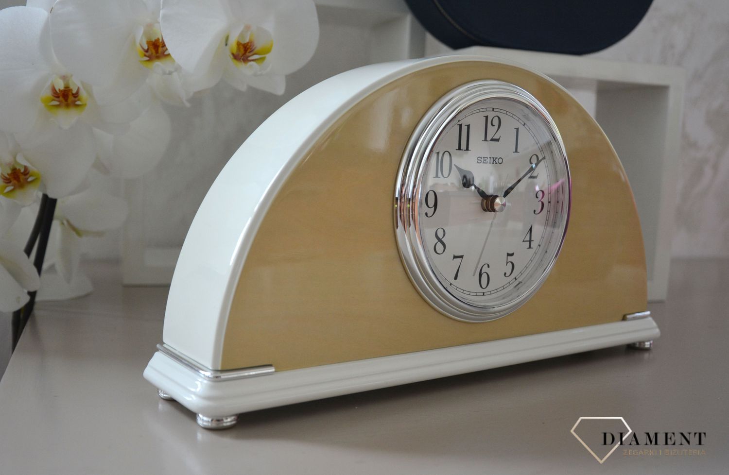 Zegar kominkowy Seiko drewniany QXE058Be.jpg