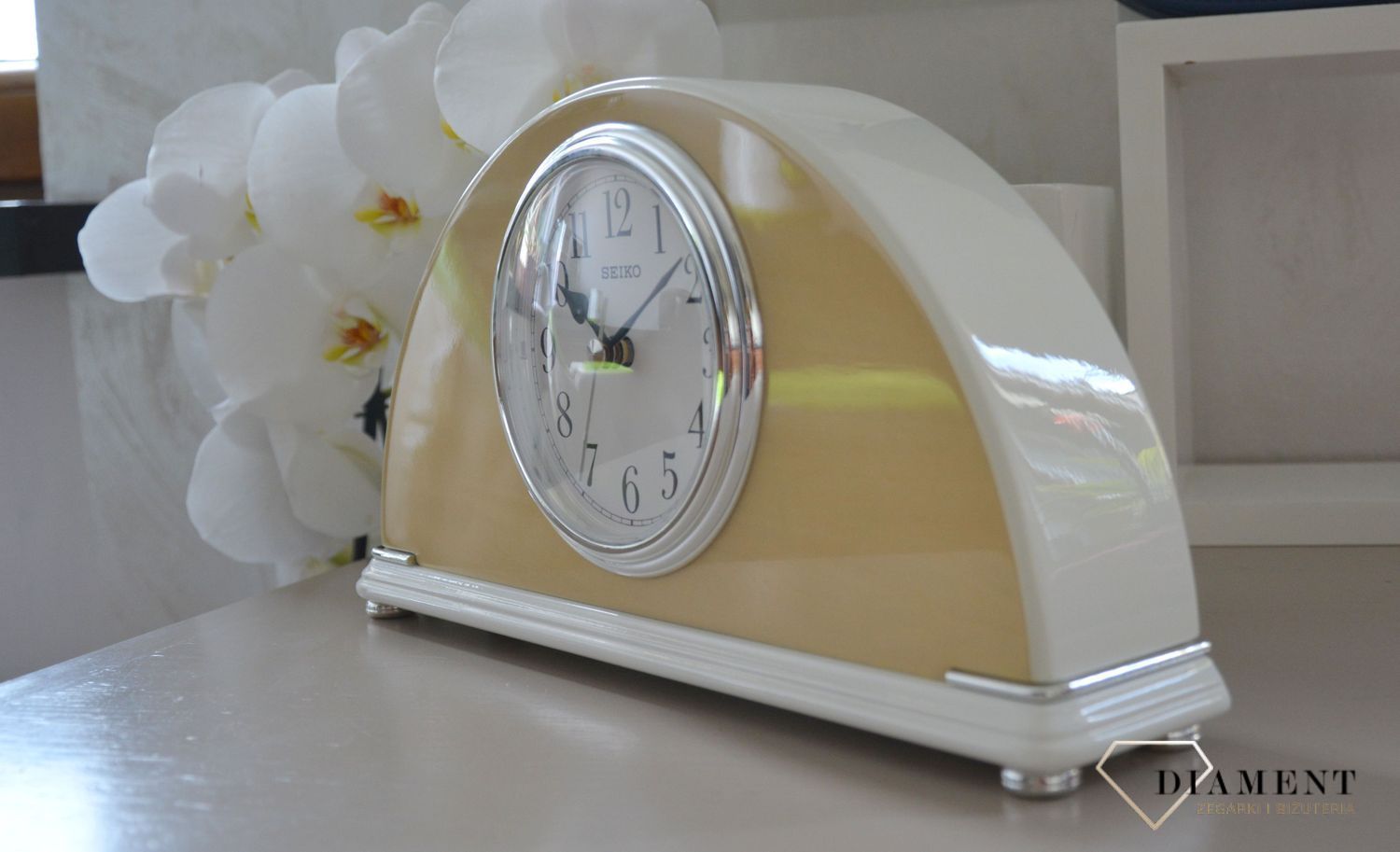 Zegar kominkowy Seiko drewniany QXE058Be.jpg