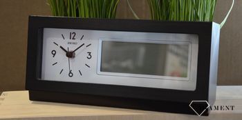 Zegar biurkowy SEIKO QXL011B z datownikiem (2).JPG