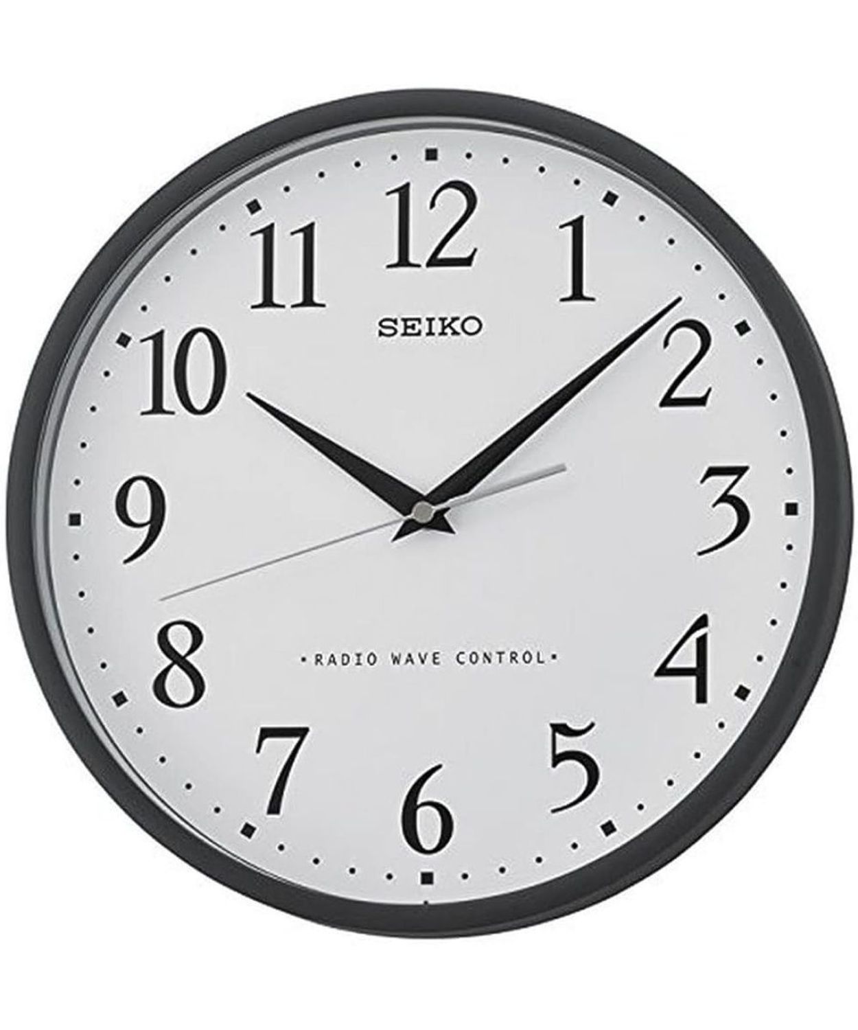 Seiko QXR210K – Zegar Ścienny Sterowany Radiowo DCF 30 cm Czarny ścienny.jpg