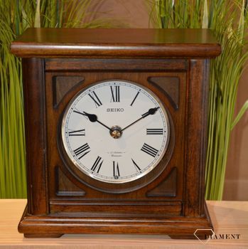 Zegar kominkowy drewniany japońskiej marki Seiko QXW237B (1).JPG