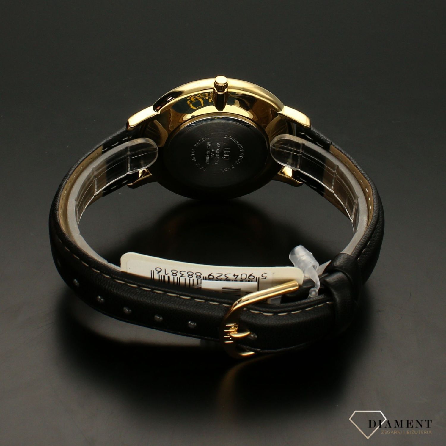 Zegarek męski Q&Q na czarnym pasku QZ00-104.2.jpg