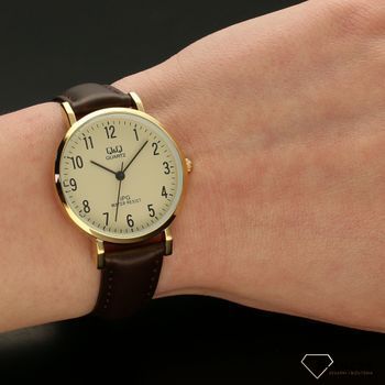 Zegarek damski na brązowym pasku Q&Q CLASSIC QZ03-103 (5).jpg