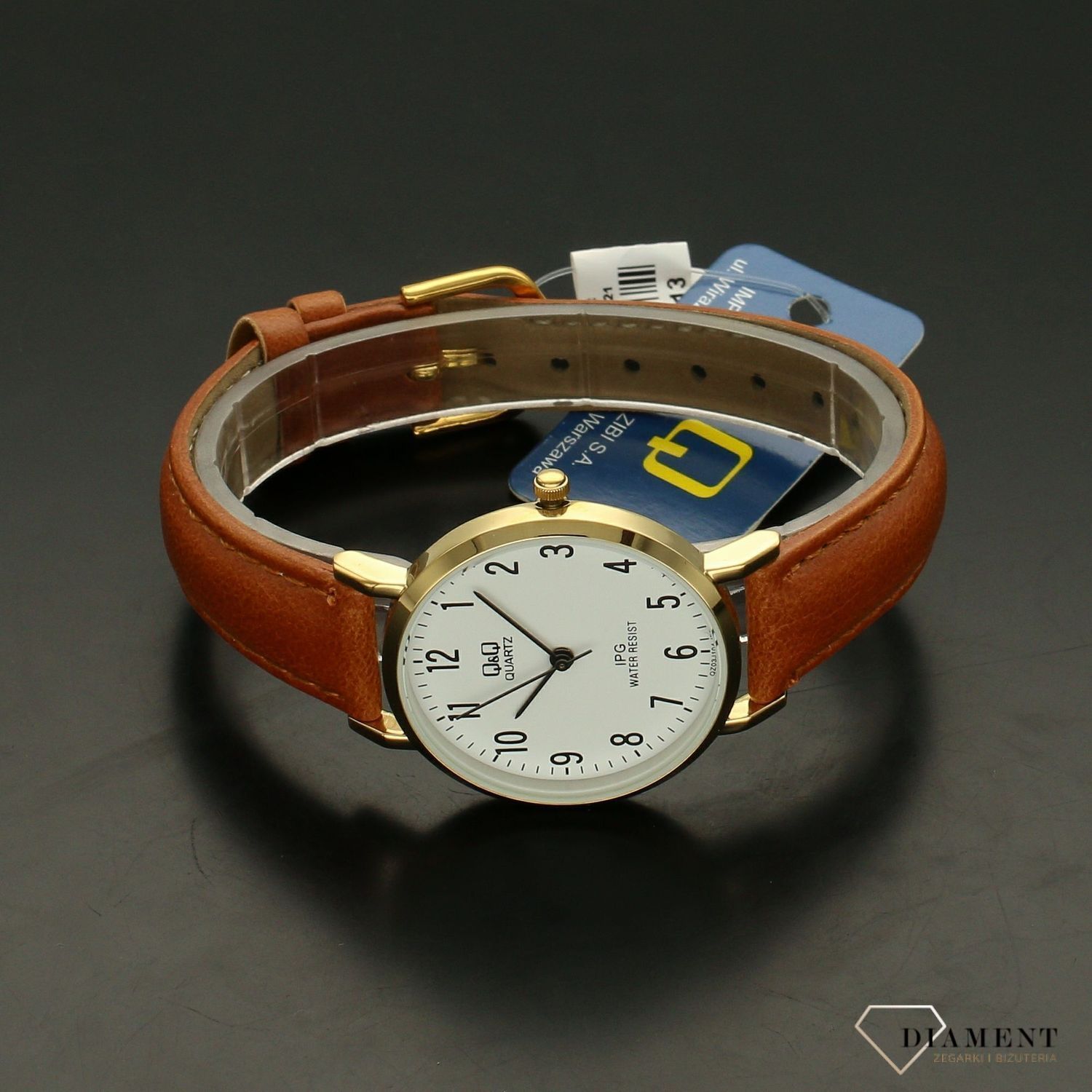 Zegarek damski na brązowym pasku Q&Q CLASSIC QZ03-104 Autoryzowany sklep..jpg