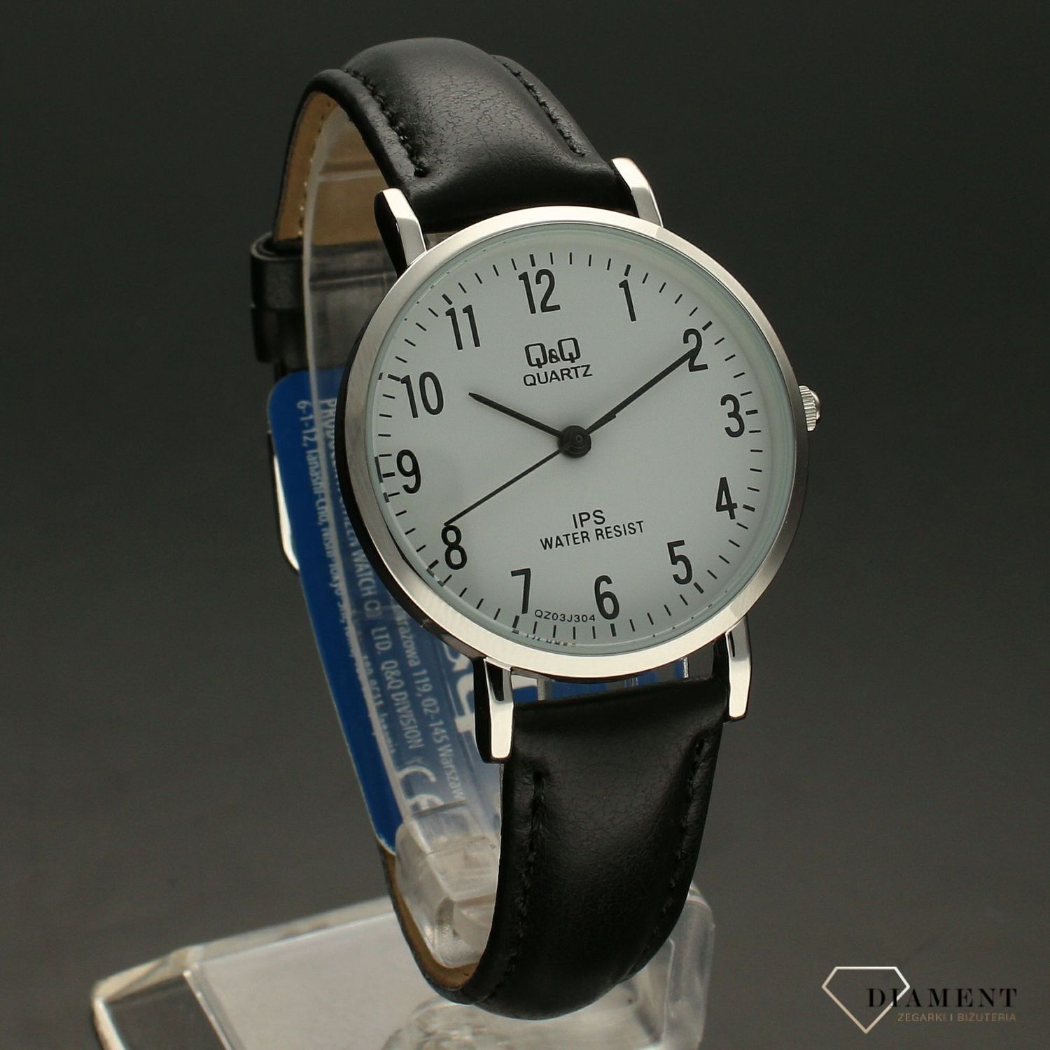 Zegarek damski na pasku z cyframi QQ QZ03-304.jpg