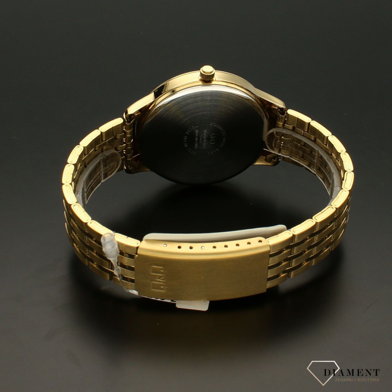 Zegarek męski klasyczny QQ na złotej bransolecie QZ16-001.jpg