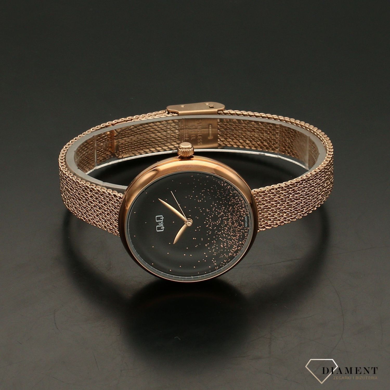 Zegarek damski na bransolecie QQ Fashion QZ41-008 ' Różowe złoto.jpg