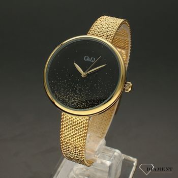 Zegarek damski na bransolecie 'Złoty pył' QZ41-018 z bransoletą typu mech. Zegarek damski Q&Q QZ41-018 ⌚ (2).jpg