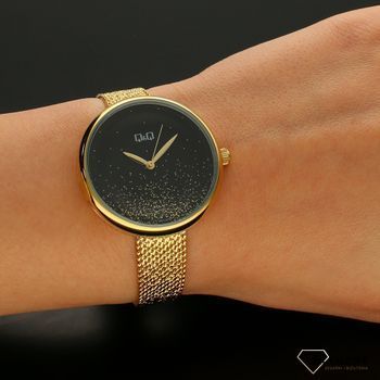 Zegarek damski na bransolecie 'Złoty pył' QZ41-018 z bransoletą typu mech. Zegarek damski Q&Q QZ41-018 ⌚ (5).jpg