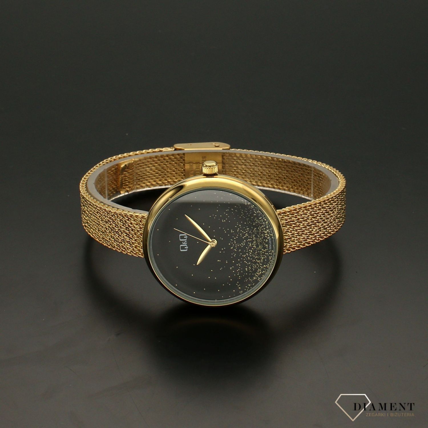 Zegarek damski na złotej bransolecie 'Złoty pył' QZ41-018.jpg