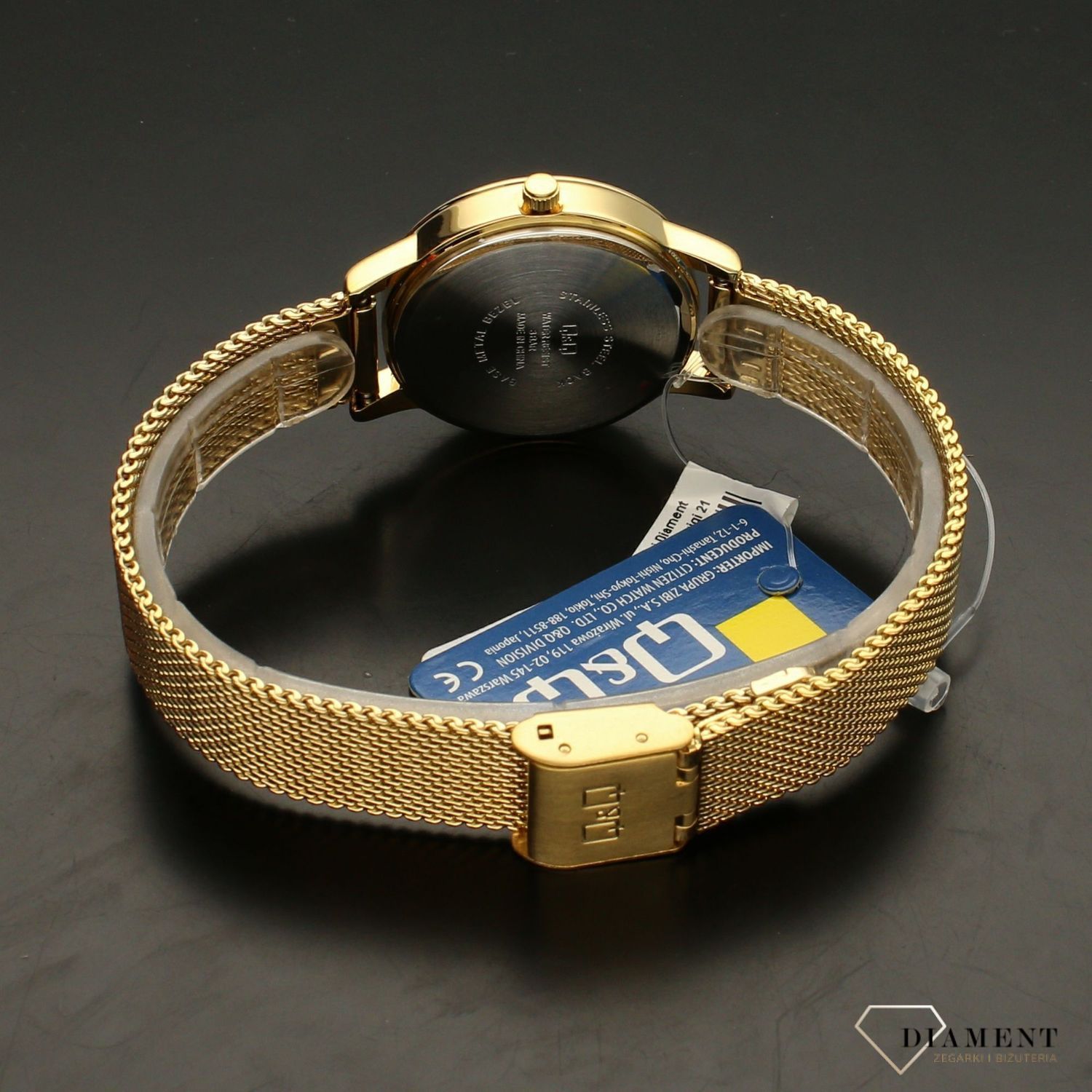 Zegarek damski na złotej bransolecie QZ57-001.jpg