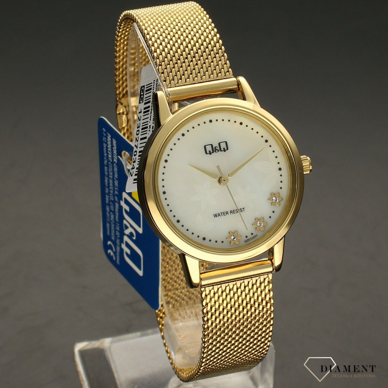 Zegarek damski na złotej bransolecie QZ57-001.jpg