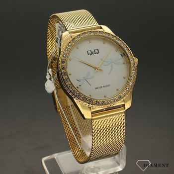Zegarek damski na złotej bransolecie 'Latające ważki' QZ59-041 ⌚ Zegarek damski Q&Q QZ51-001⌚ (1).jpg