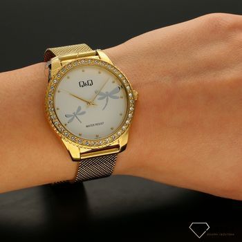 Zegarek damski na złotej bransolecie 'Latające ważki' QZ59-041 ⌚ Zegarek damski Q&Q QZ51-001⌚ (5).jpg