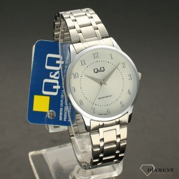 Zegarek damski na bransolecie stalowej z czytelną tarczą i cyframi QQ QZ61-204 ⌚  (1).jpg