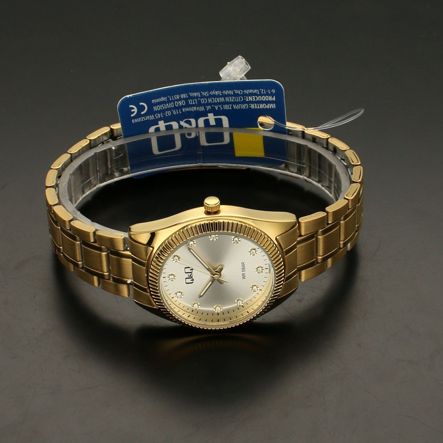 Zegarek damski na bransolecie złotej QZ65-001.jpg