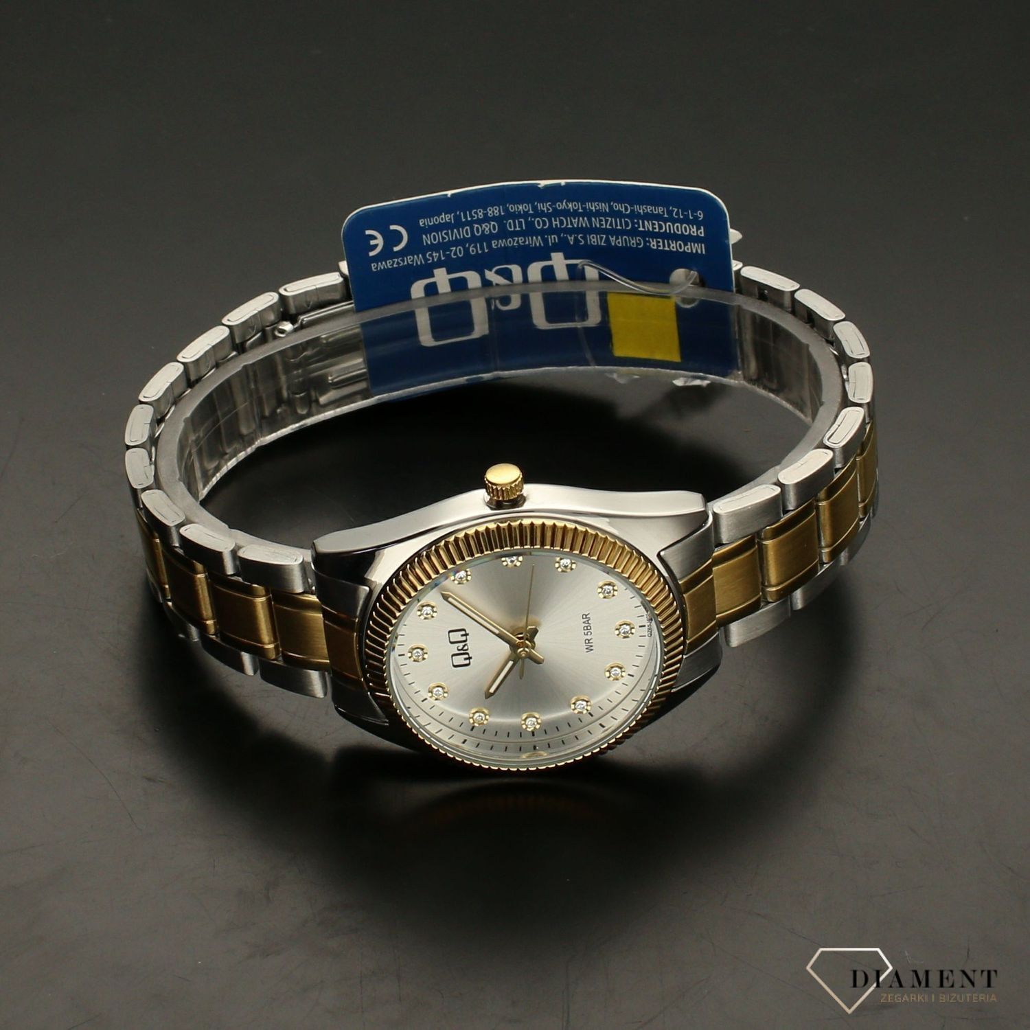 Zegarek damski na bransolecie złotej QZ65-401.jpg