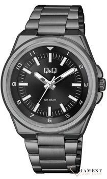 Zegarek męski czarny na bransolecie QQ QZ68-402 ⌚.jpg