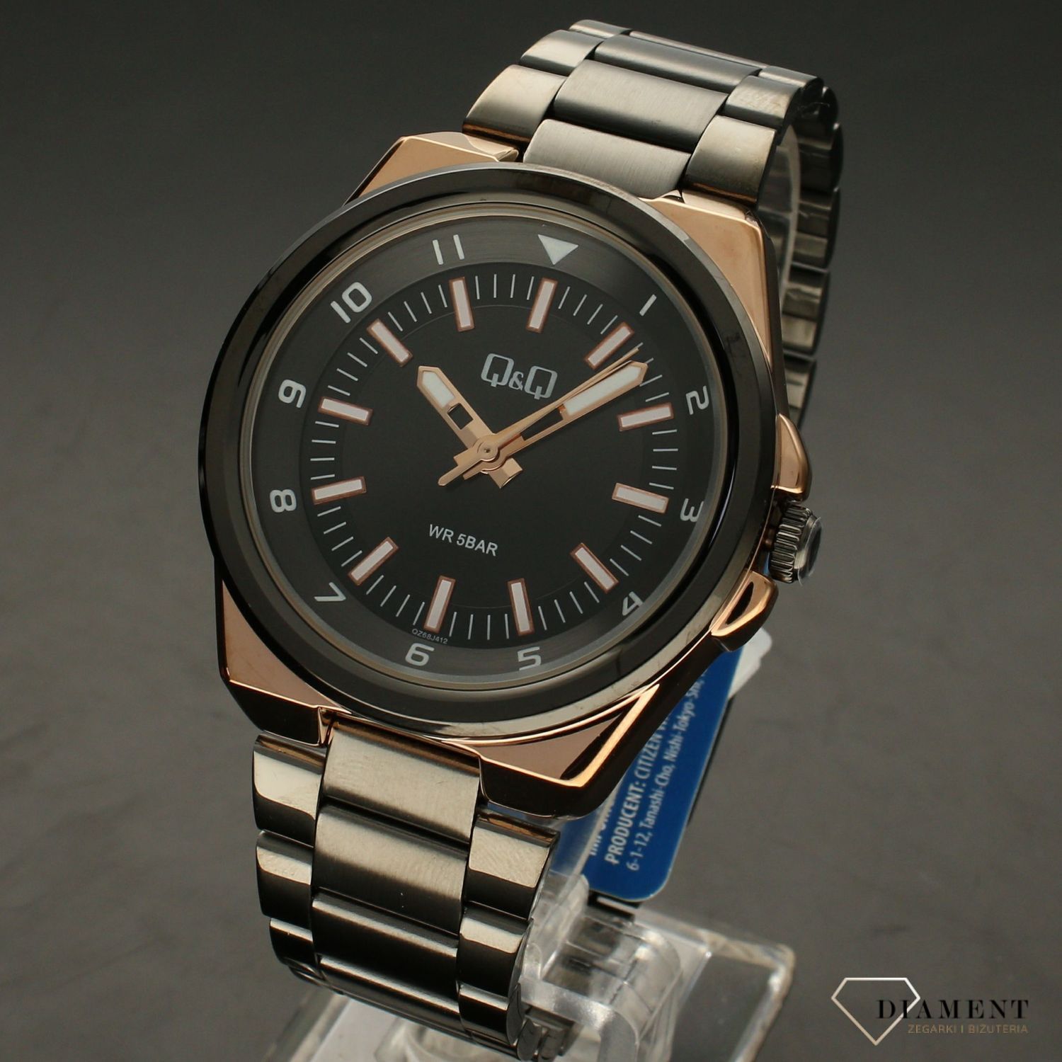 Zegarek męski na bransolecie QQ QZ68-412 ⌚.jpg