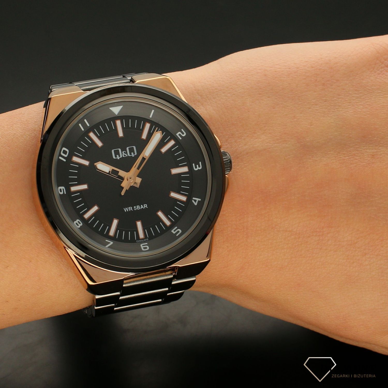 Zegarek męski na bransolecie QQ QZ68-412 ⌚.jpg