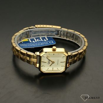 Zegarek damski na bransolecie 'Złoty prostokąt' QZ73-001 w kształcie prostokątnym z bransoletą typu mech ⌚  (3).jpg