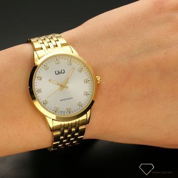 Zegarek damski złoty na bransolecie klasyczny QZ81-001 ⌚  (5).jpg