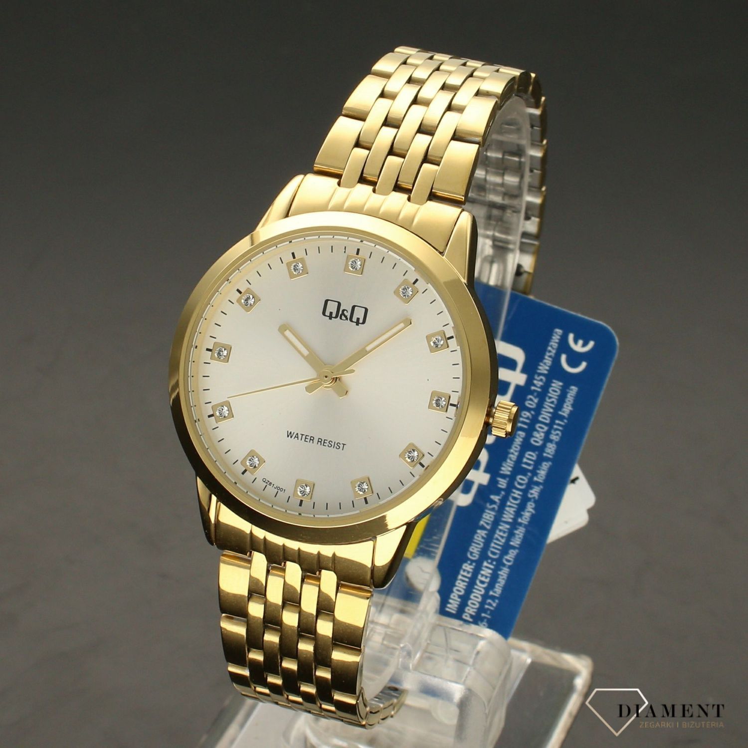 Zegarek damski na bransolecie złotej QZ81-001.jpg