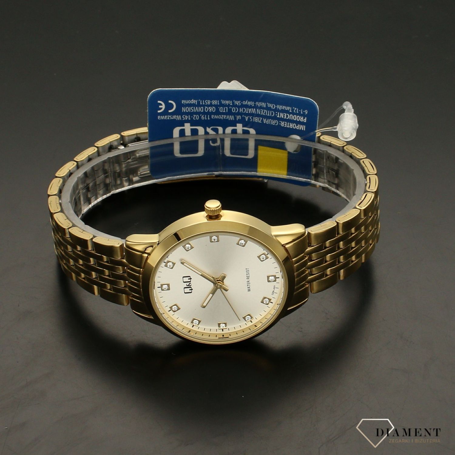 Zegarek damski na bransolecie złotej QZ81-001.jpg