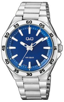Zegarek męski QQ na bransoletce z niebieską tarczą QZ82-202.jpg