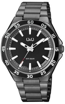 Zegarek męski na czarnej bransolecie QZ82-412.jpg