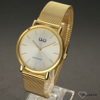 Zegarek damski QQ QZ84-001 na bransolecie złotej.  (2).jpg