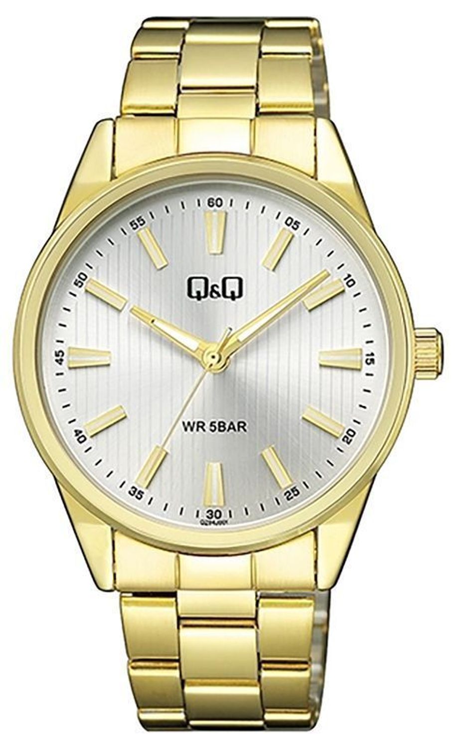 Zegarek męski klasyczny QZ94-001 na złotej bransolecie.jpg
